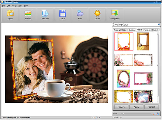 Making greeting card with photo